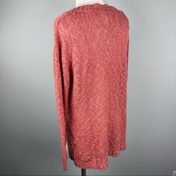 Like NEW-Somedays Lovin, V-neck Sweater, Long Back/Crop Front, See-Thru, XS - Picture 5 of 16